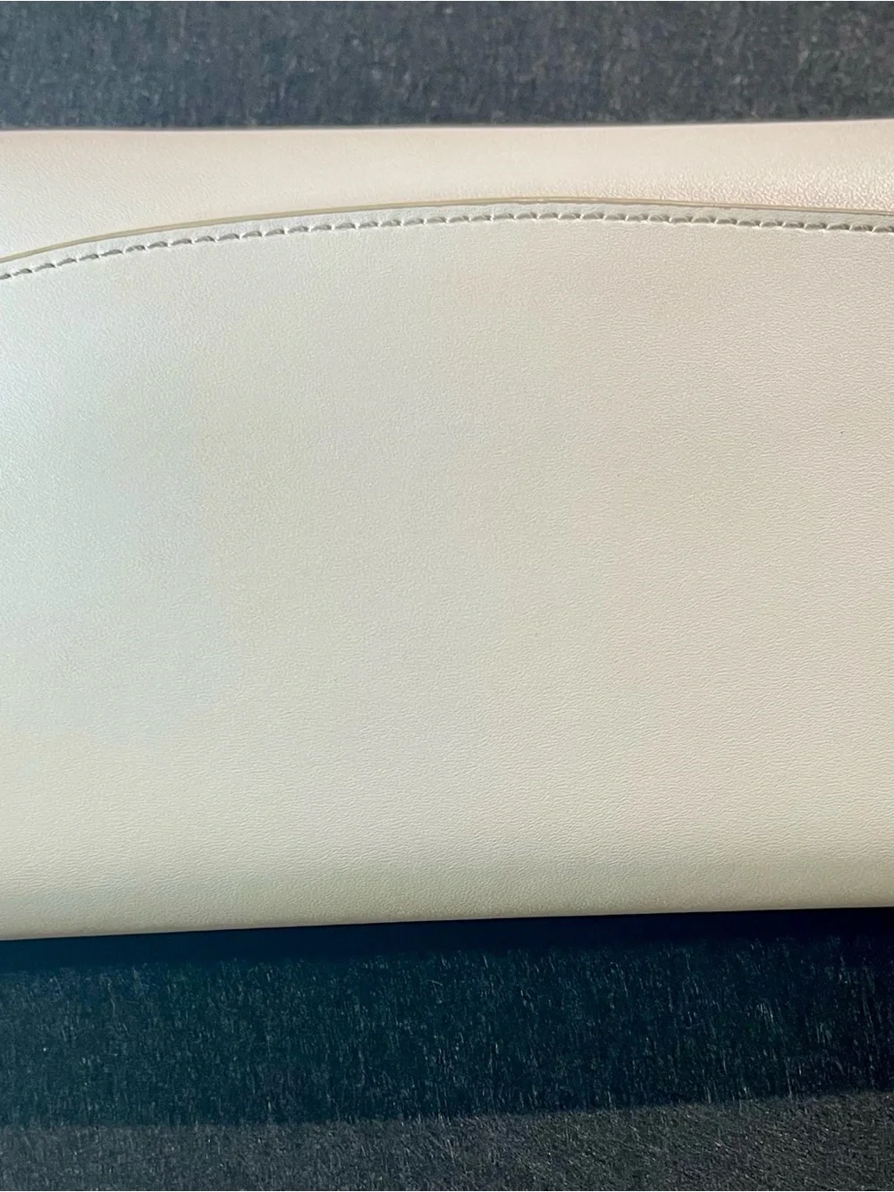 kate spade Scalloped-Edge Wallet Clutch in Cream with Gold Logo